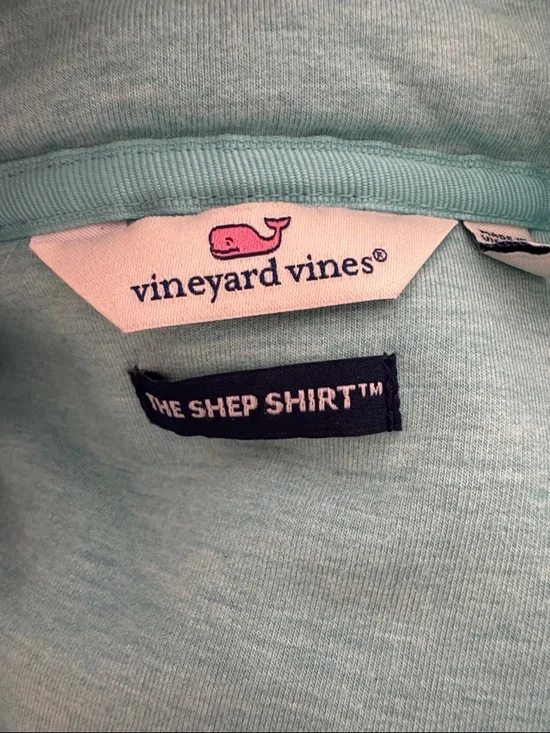 VINEYARD VINES Shep Shirt Womens Small 1/4 Zip Pullover Sweatshirt Mint Green - Picture 11 of 13
